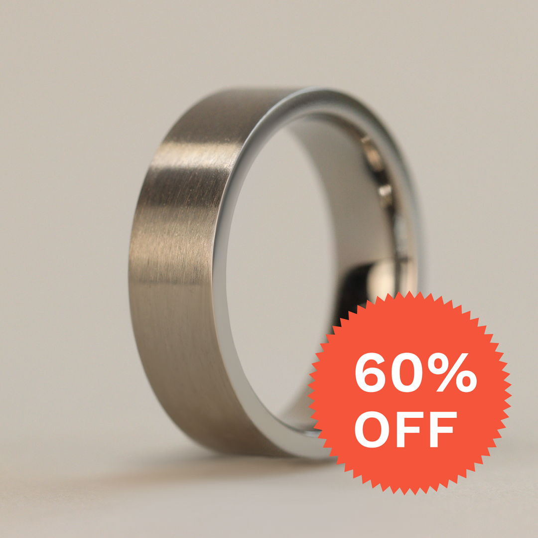 Flat Matt/Satin Titanium Wedding Ring - The Norfolk Ring Titanium Rings