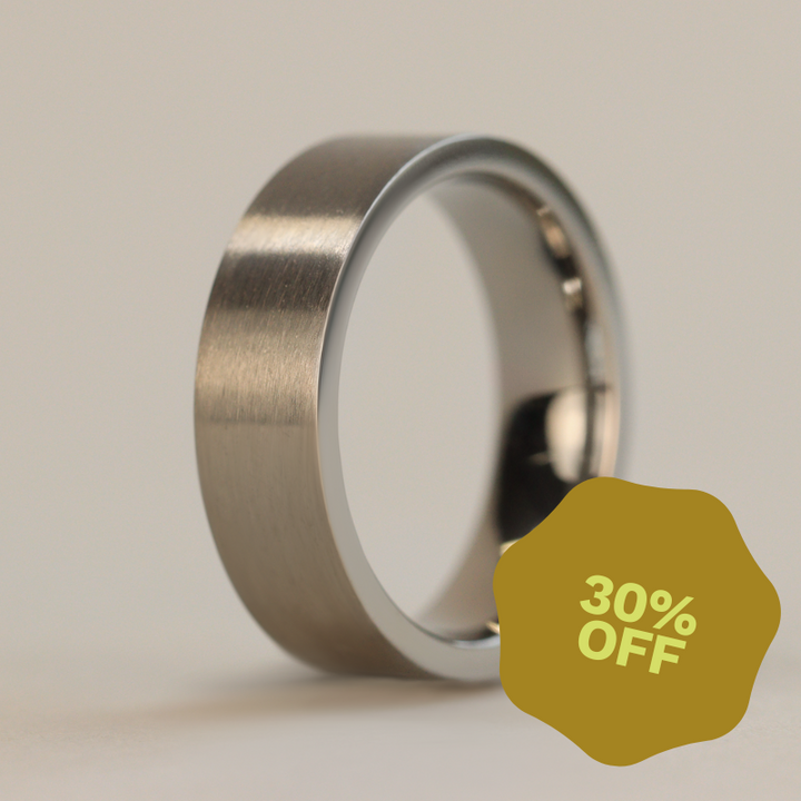 Titanium Flat Brushed Wedding Ring - The Norfolk