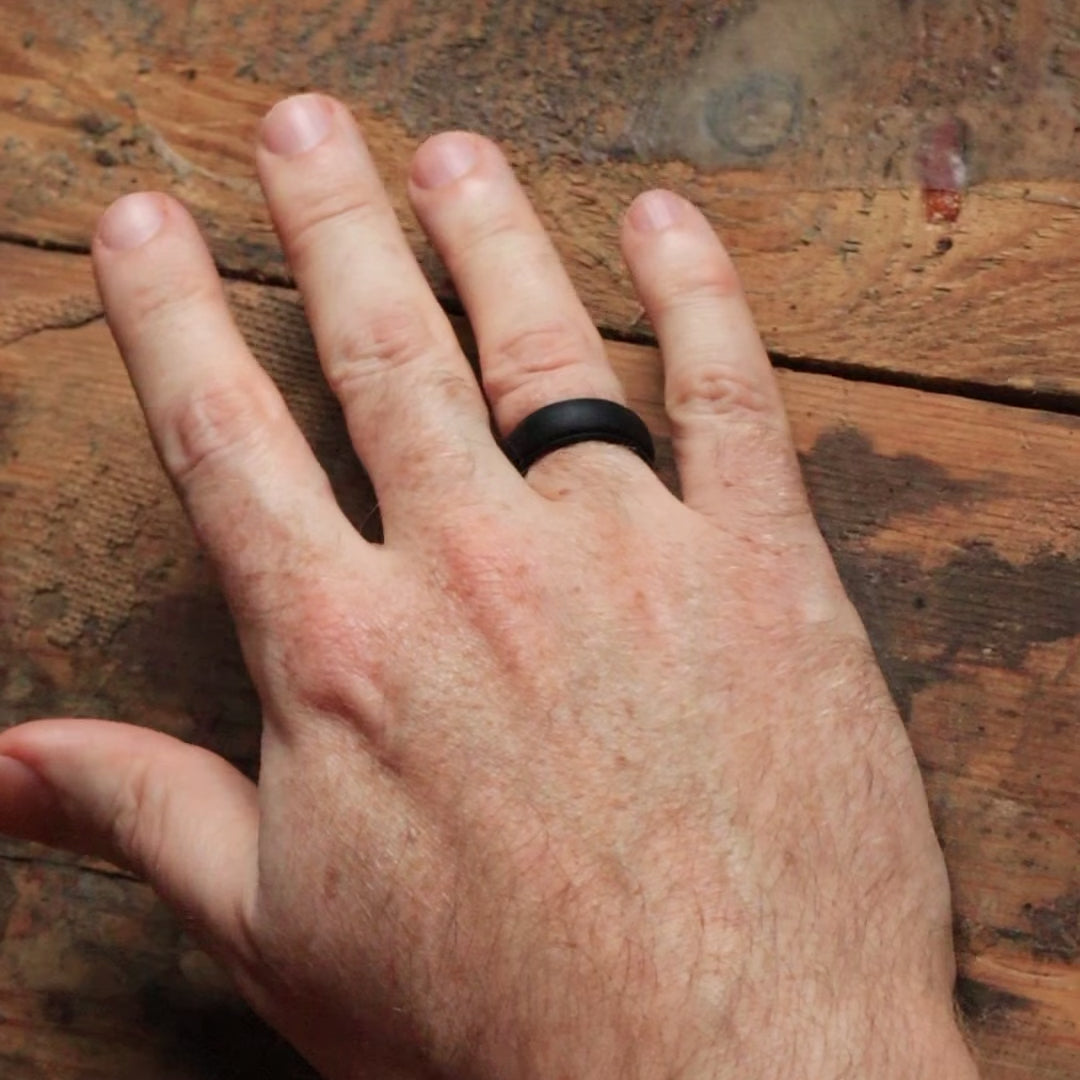 Silicone Black 8.0mm Ring - The Sidekick Silicone Rings