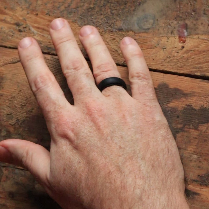Silicone Black 8.0mm Ring - The Sidekick Silicone Rings