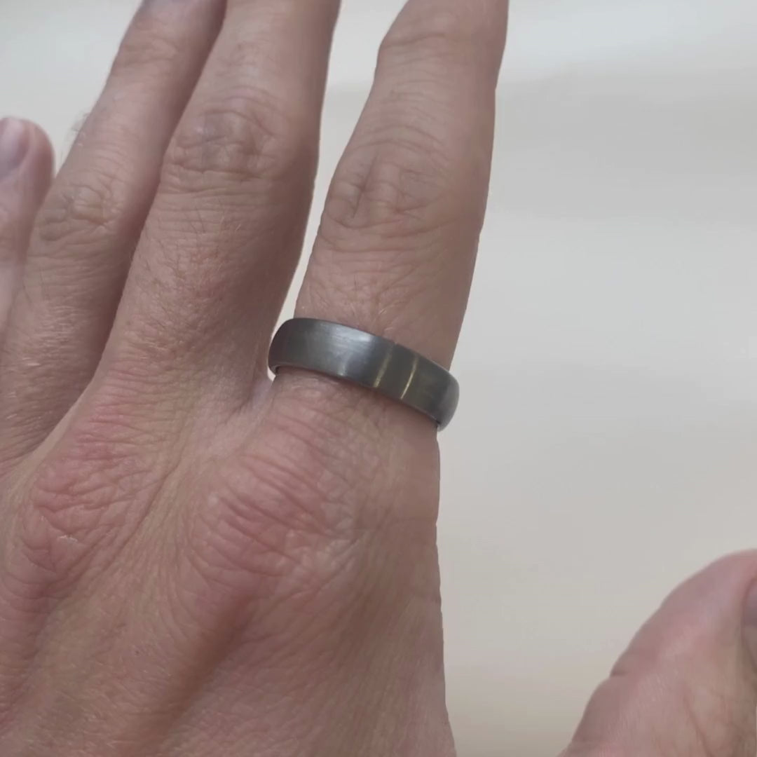 Matt/Satin Finish Court Shaped Tungsten Wedding Band - The Millhouses Ring Tungsten Rings