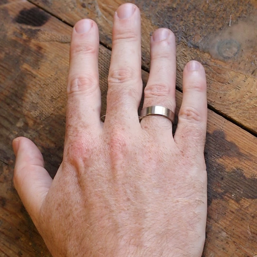 Titanium Flat Brushed Wedding Ring - The Norfolk Titanium Rings