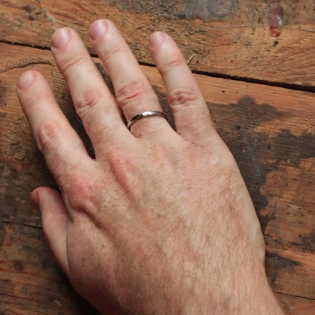 Stainless Steel Slim Brushed Wedding Ring - The Winter Gardens Stainless Steel Rings