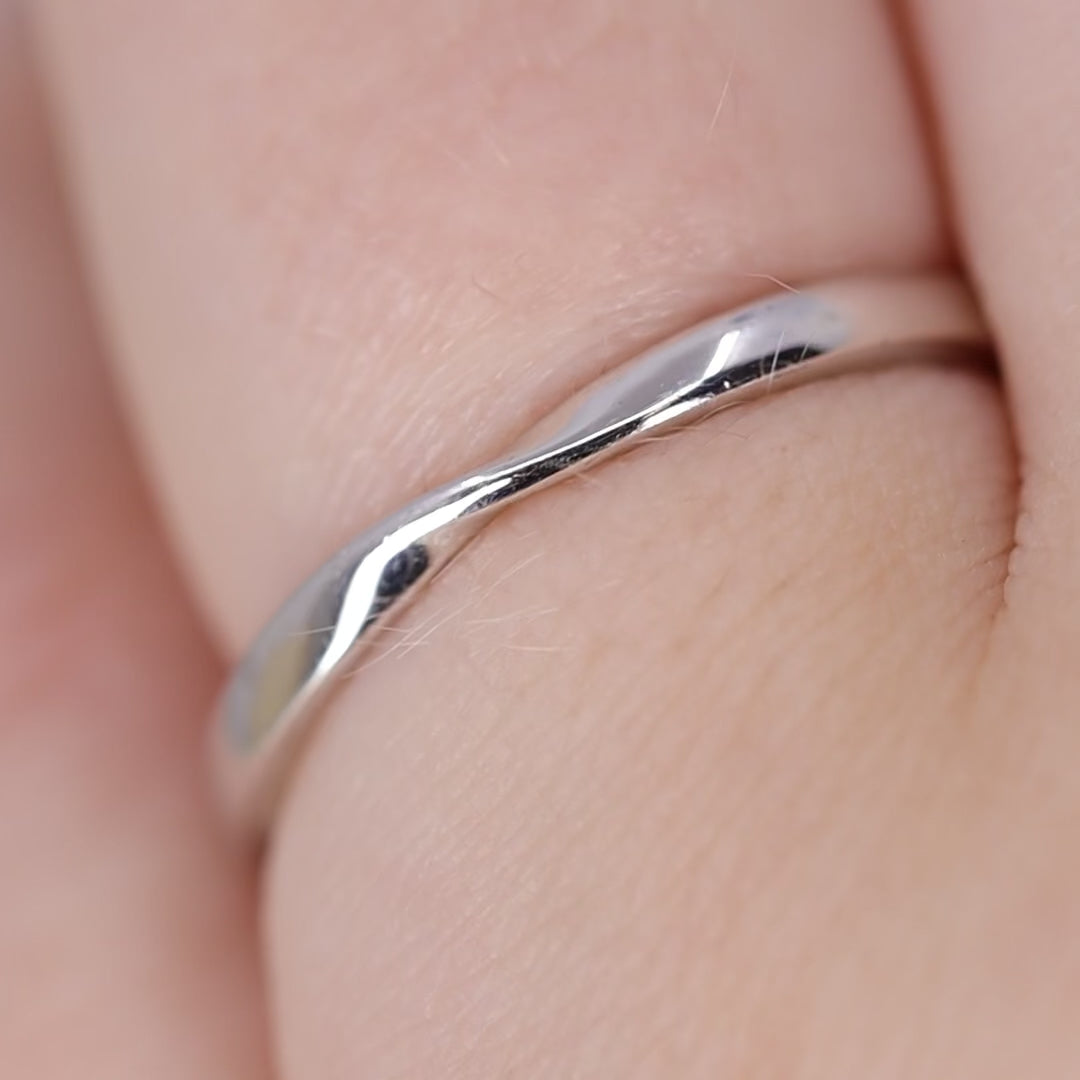Dee - Ribbon Twist Polished Wedding Ring Made-to-Order Jessica Flinn Wedding Rings