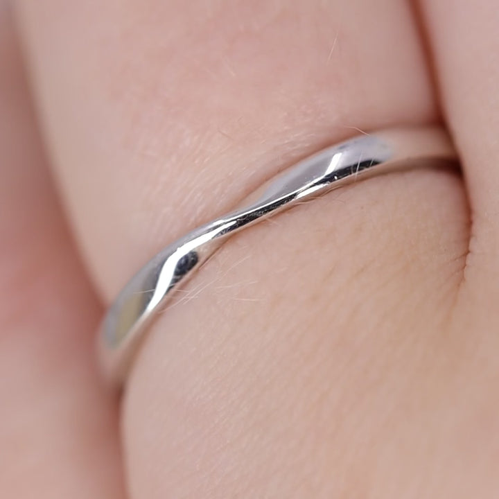 Dee - Ribbon Twist Polished Wedding Ring Made-to-Order Jessica Flinn Wedding Rings
