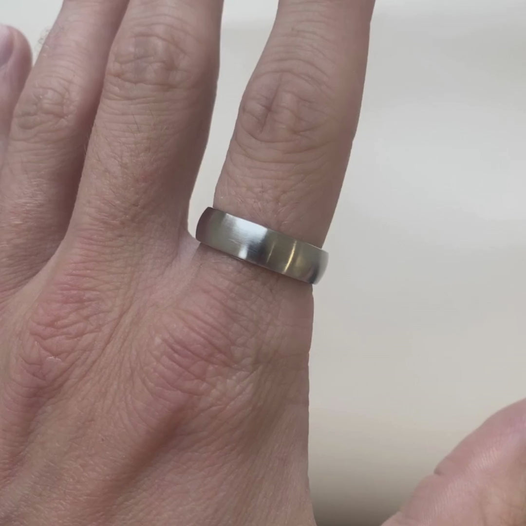 *SALE* Matt/Satin Finish Court Shaped Cobalt Wedding Band - The Millhouses Ring Cobalt Rings