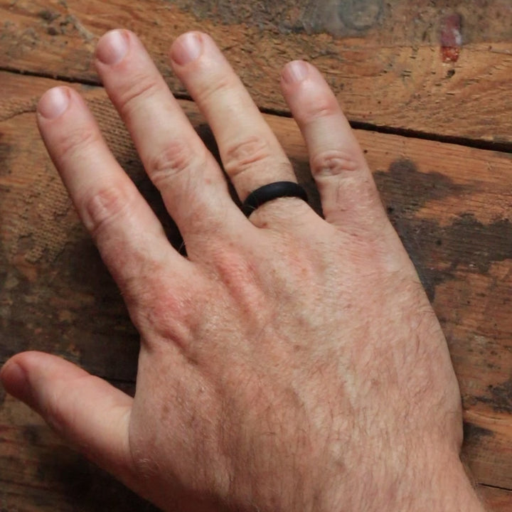 Silicone Black 6.0mm Ring - The Sidekick Silicone Rings