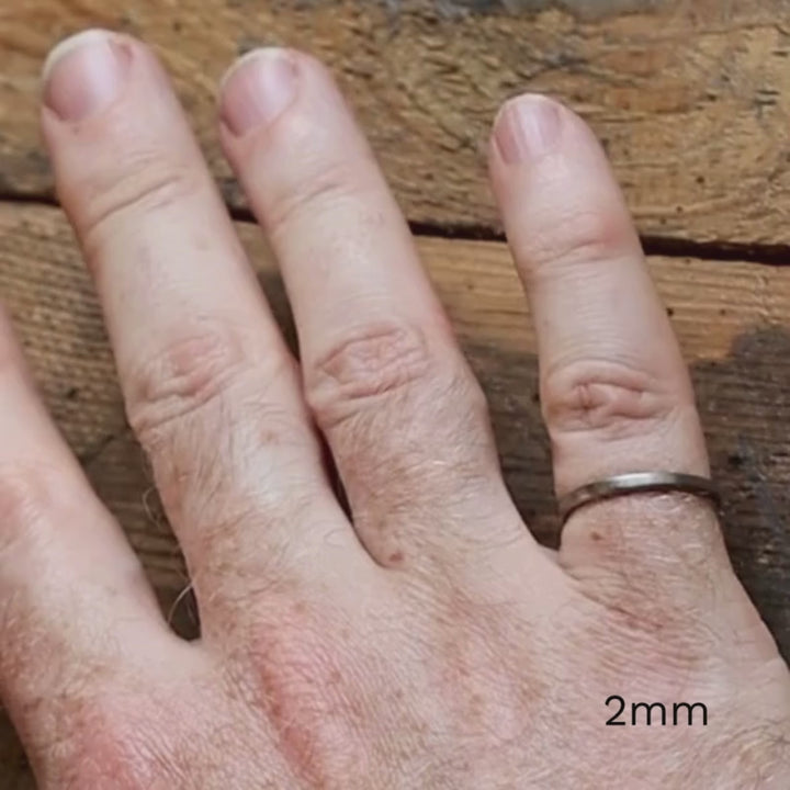 Titanium Comfort Fit Brushed or Polished Wedding Ring - The Redmires - Made-to-Order