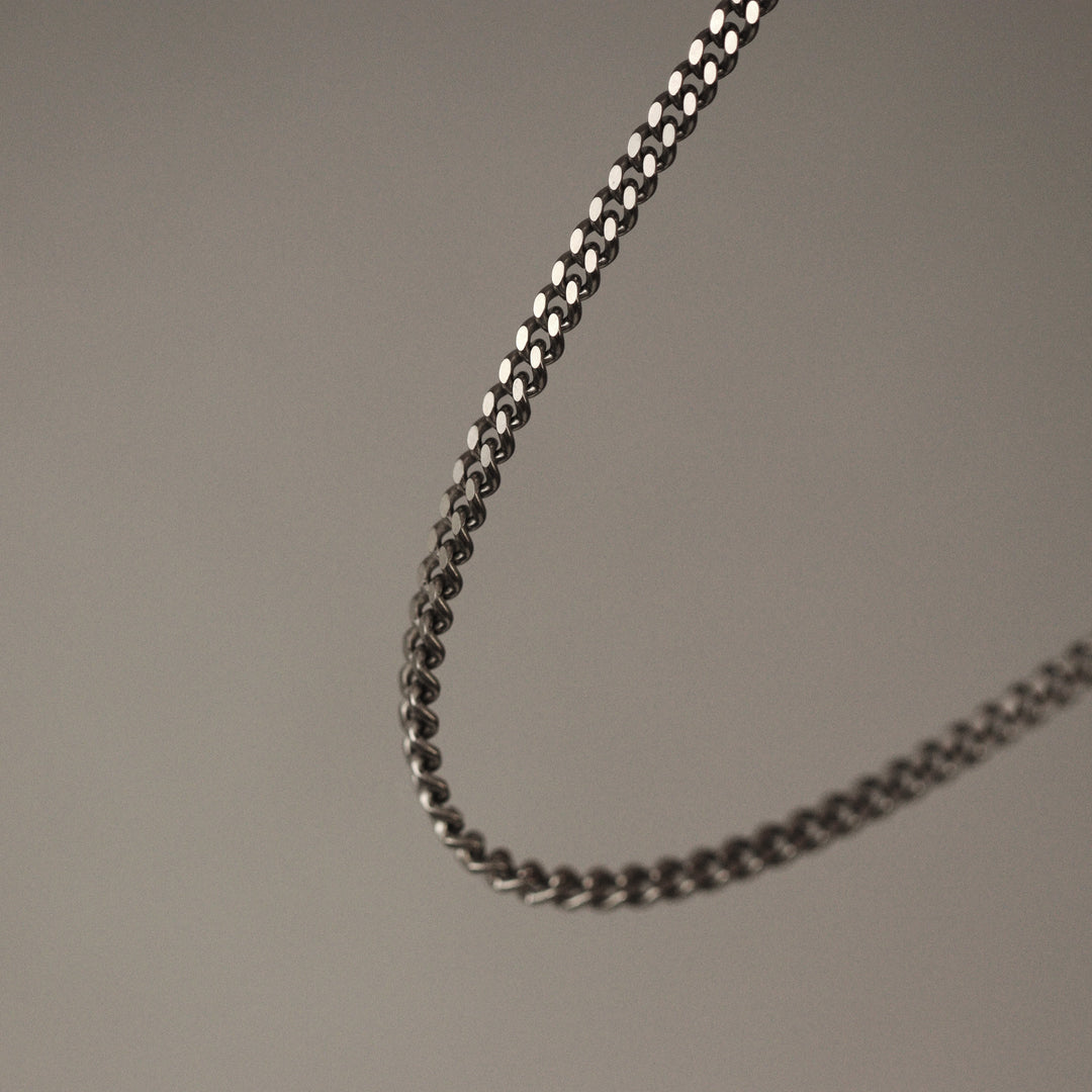 Titanium Flat Filed Curb Chain with Lobster Clasp - Made-to-Order Gifts/Merch