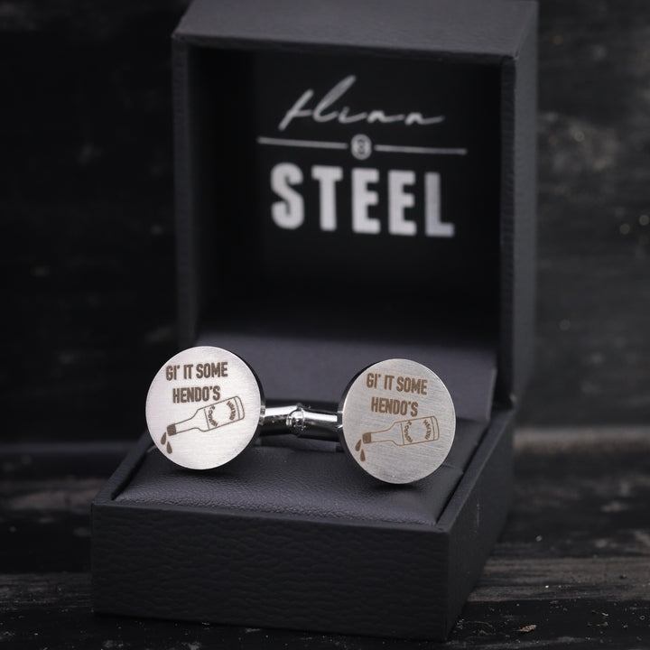 Stainless Steel Yorkshire Cufflinks 'Hendos'