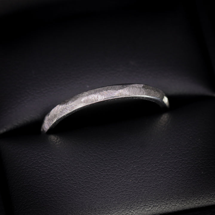 Slim Textured Effect Stainless Steel Wedding Ring - The Ecclesall