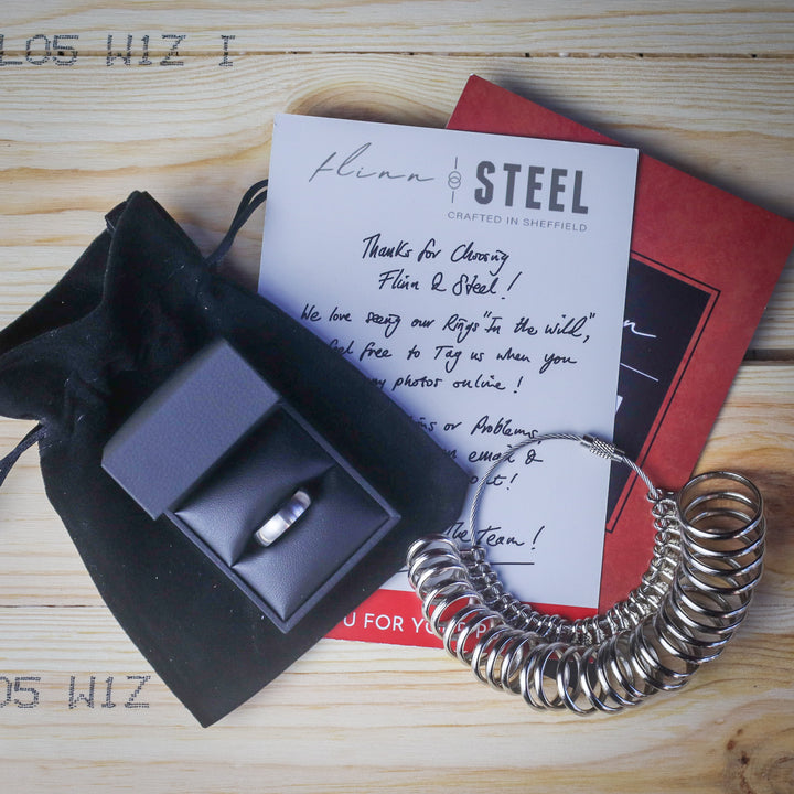 Flat Matt/Satin Stainless Steel Wedding Ring - The Norfolk Ring
