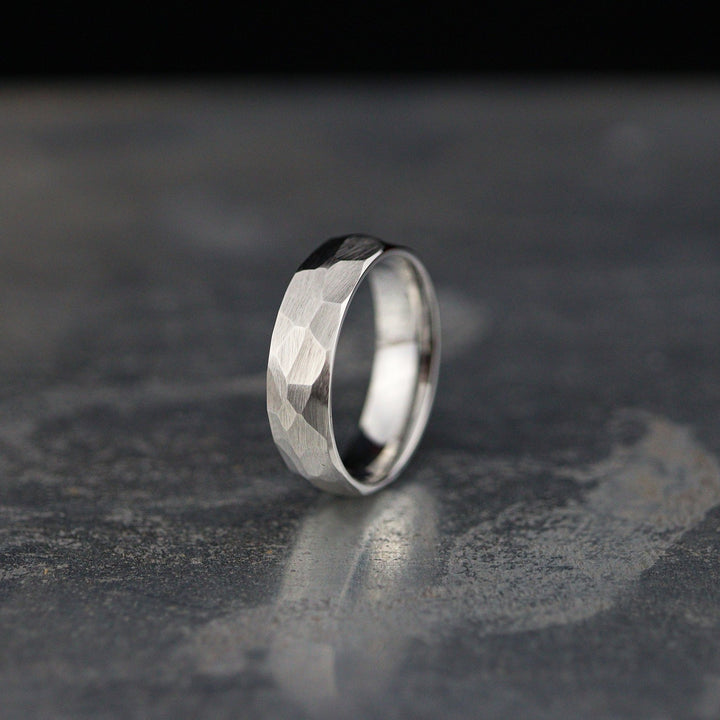 *SALE* Hammered Effect Cobalt Wedding Ring - The Rivelin Valley Cobalt Rings