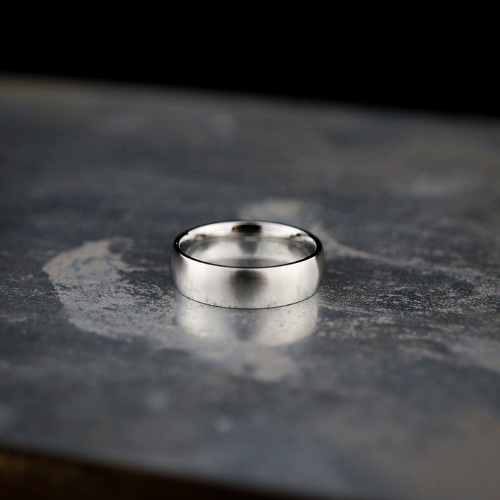 *SALE* Matt/Satin Finish Court Shaped Cobalt Wedding Band - The Millhouses Ring Cobalt Rings