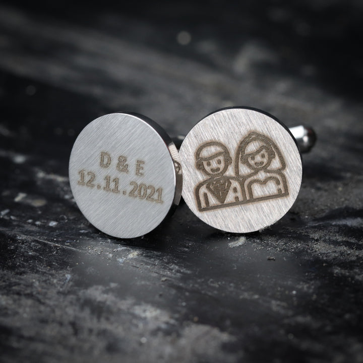 Personalised Stainless Steel Cufflinks