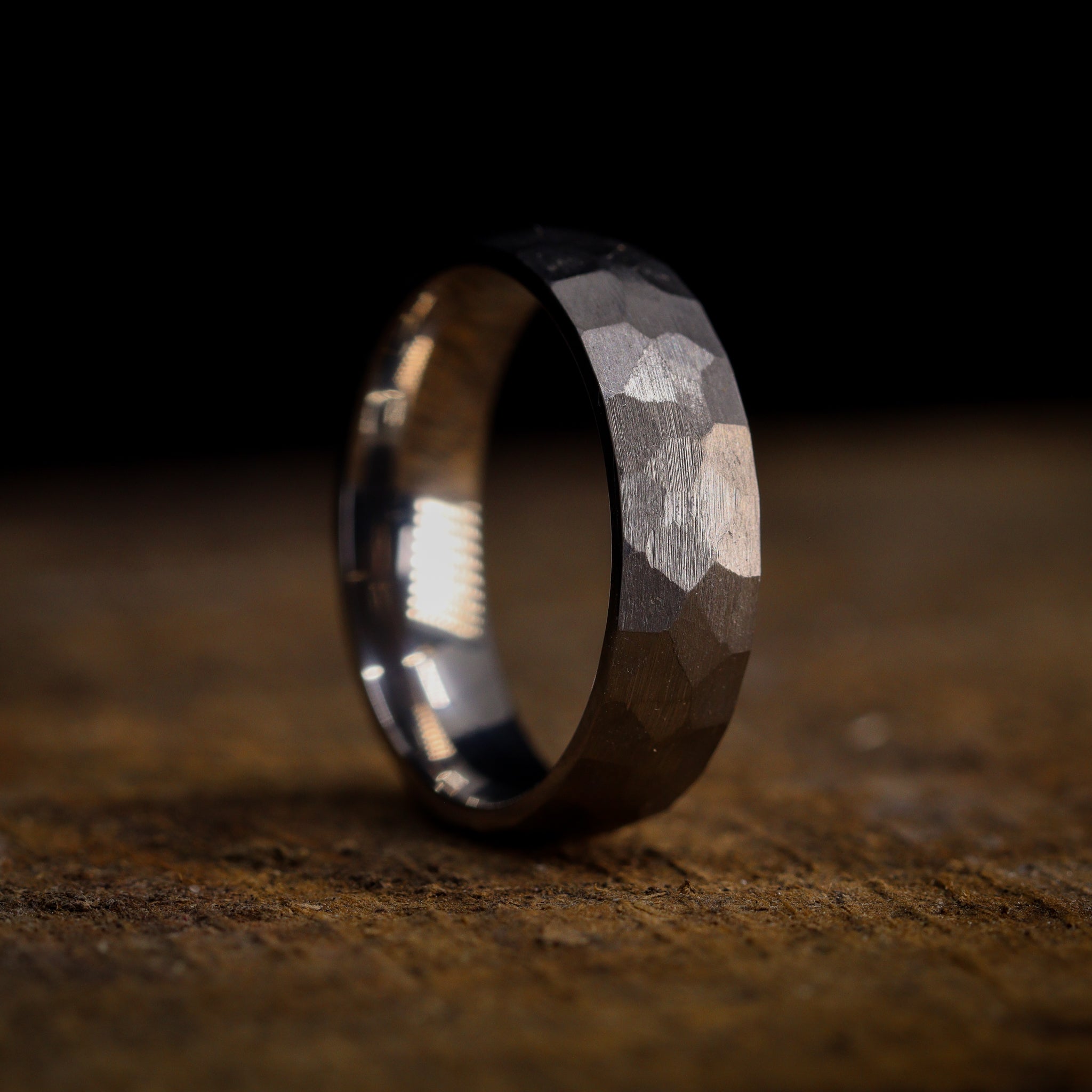 Mens Titanium Scroll Wedding Band Genuine Inlay Hawaiian Koa Wood Ring– The  Artisan Rings