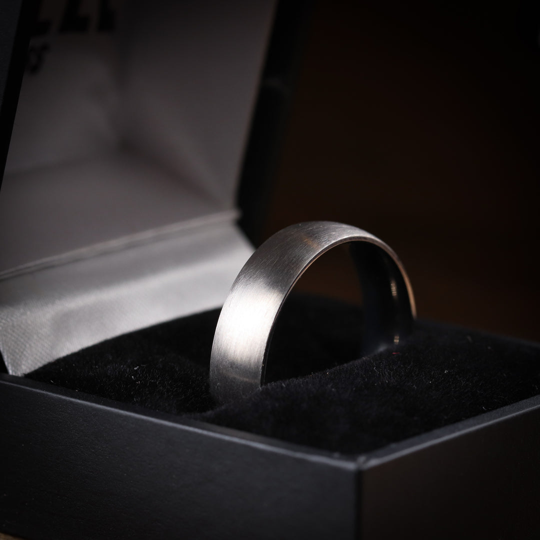 Matt Titanium Wedding Band - Titanium Satin Finish Men's Wedding Ring