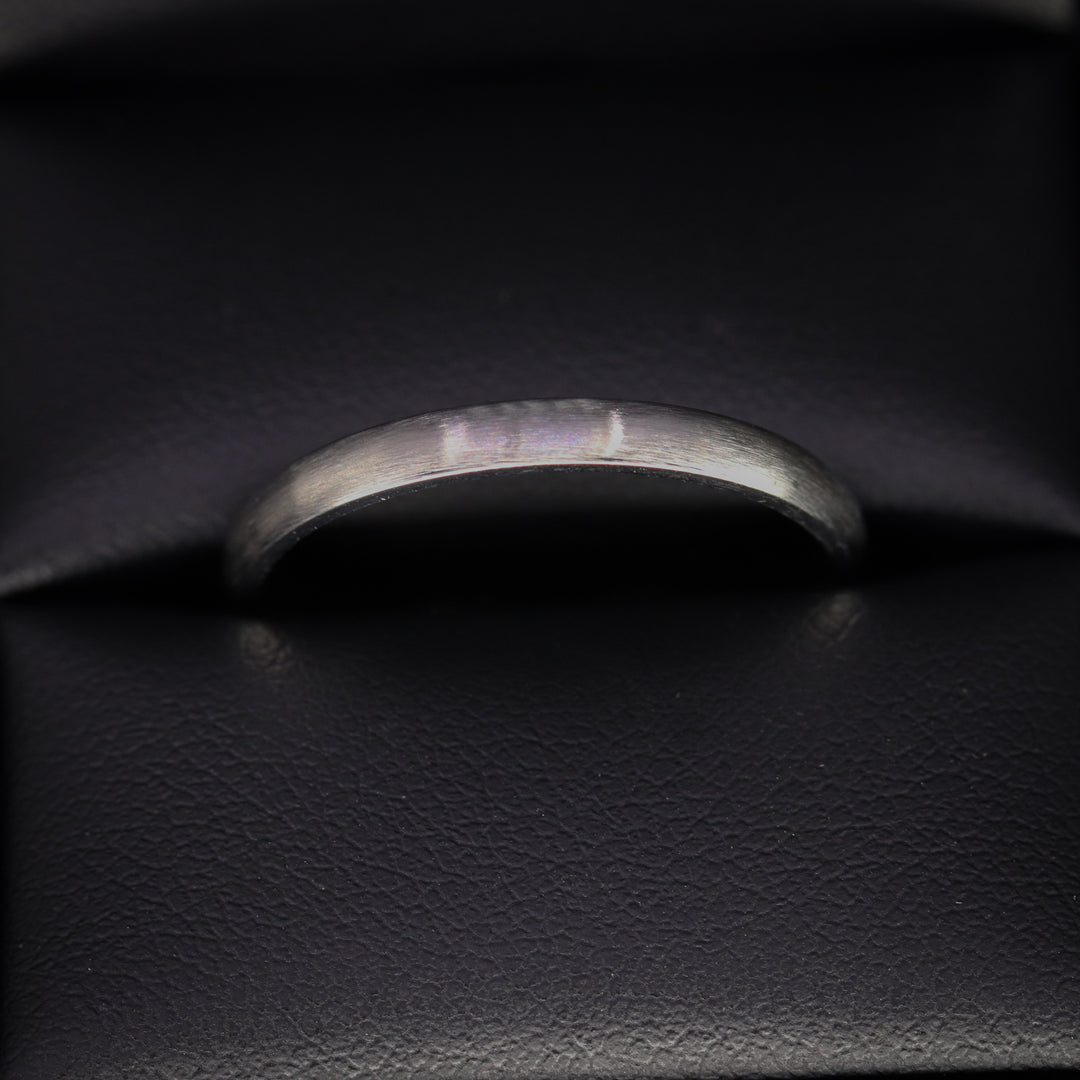 Slim Matt/Satin Stainless Steel Wedding Ring - The Winter Gardens