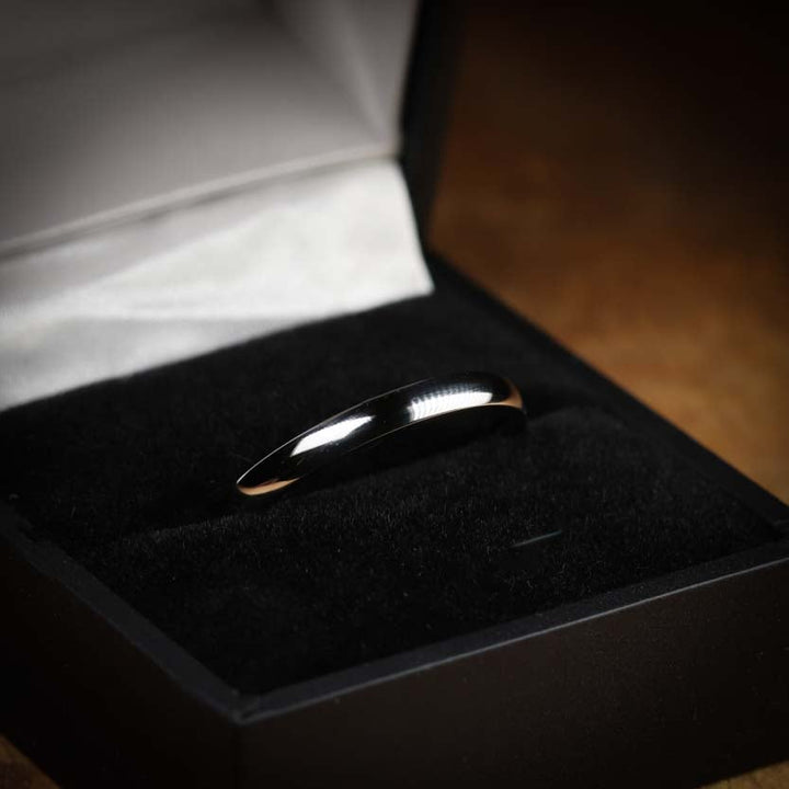 Slim Polished Precious Metal Wedding Ring - The Bingham - Made-to-Order